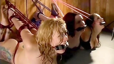 3 Girls Hogtied And Rope Gagged