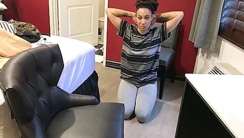 Ebony Gagged And Spanked