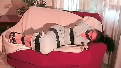 Securely Taped & Tape Gagged In Jeans Dress Pt 1